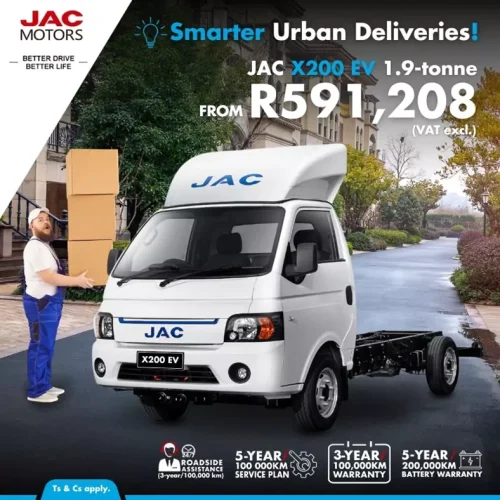 JAC X200 EV Single Cab from R591218 excl VAT
